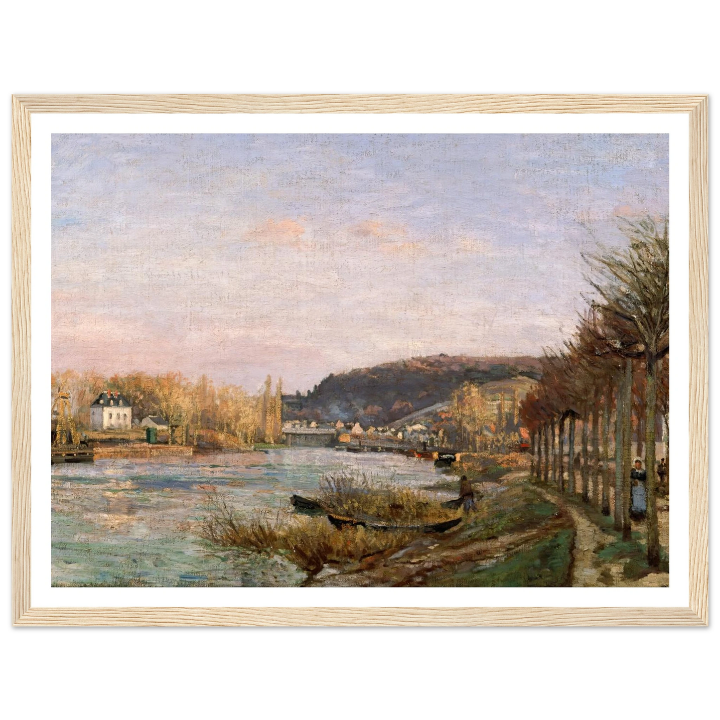 The Seine at Bougival (1870) Art Print | Camille Pissarro-Quipham Collections