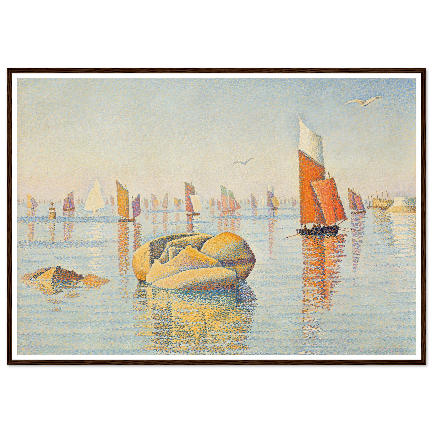 Concarneau, calme du matin (1891) Art Print | Paul Signac-Quipham Collections