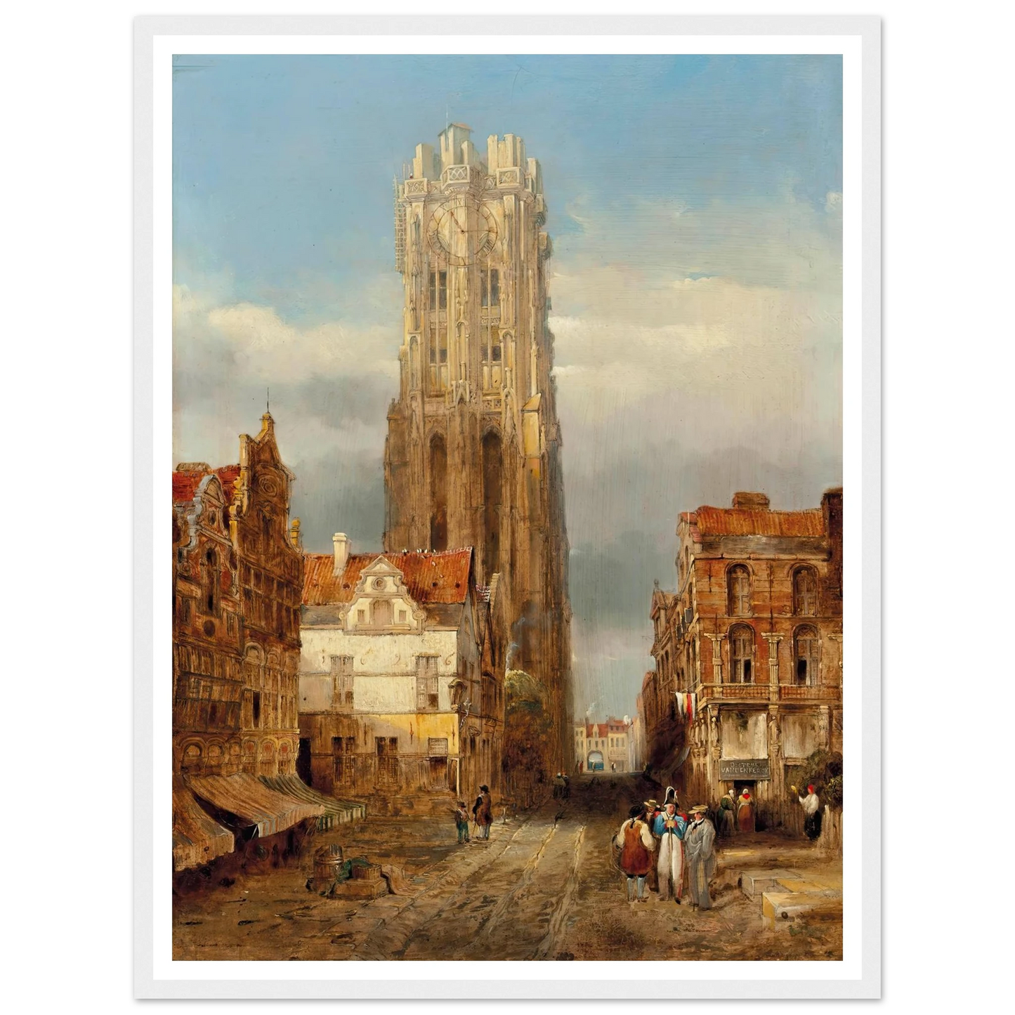 Tower of the church of St Rombouts, Mechelen Art Print | David Roberts-Quipham Collections