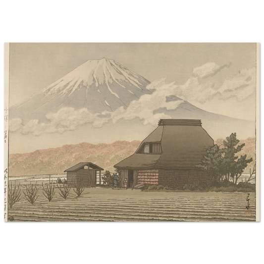 Fuji vanaf het dorp Narusawa (1936-11) Art Print | Kawase Hasui-Quipham Collections