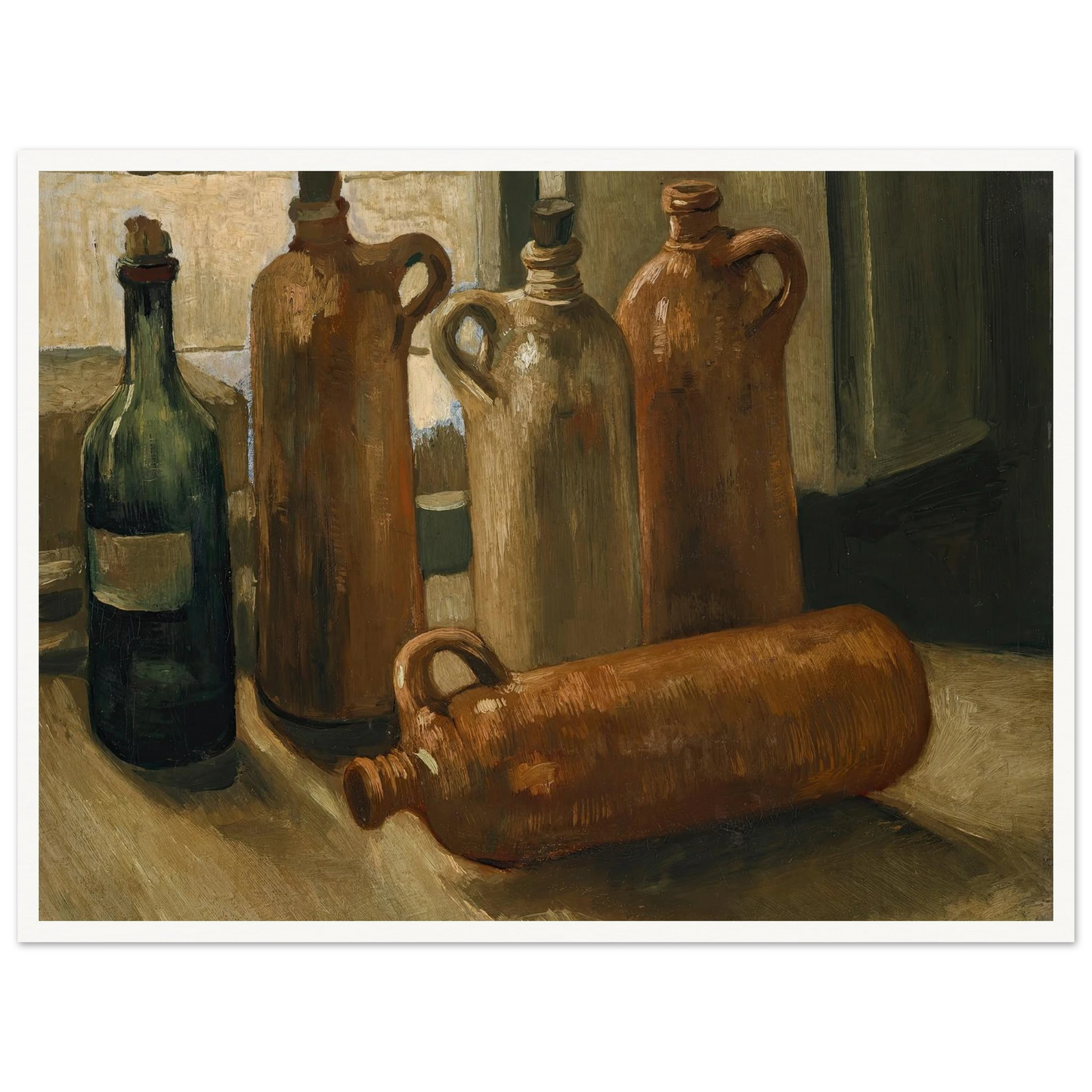 Stillleben mit fünf Flaschen (1884) Art Print | Vincent van Gogh-Quipham Collections