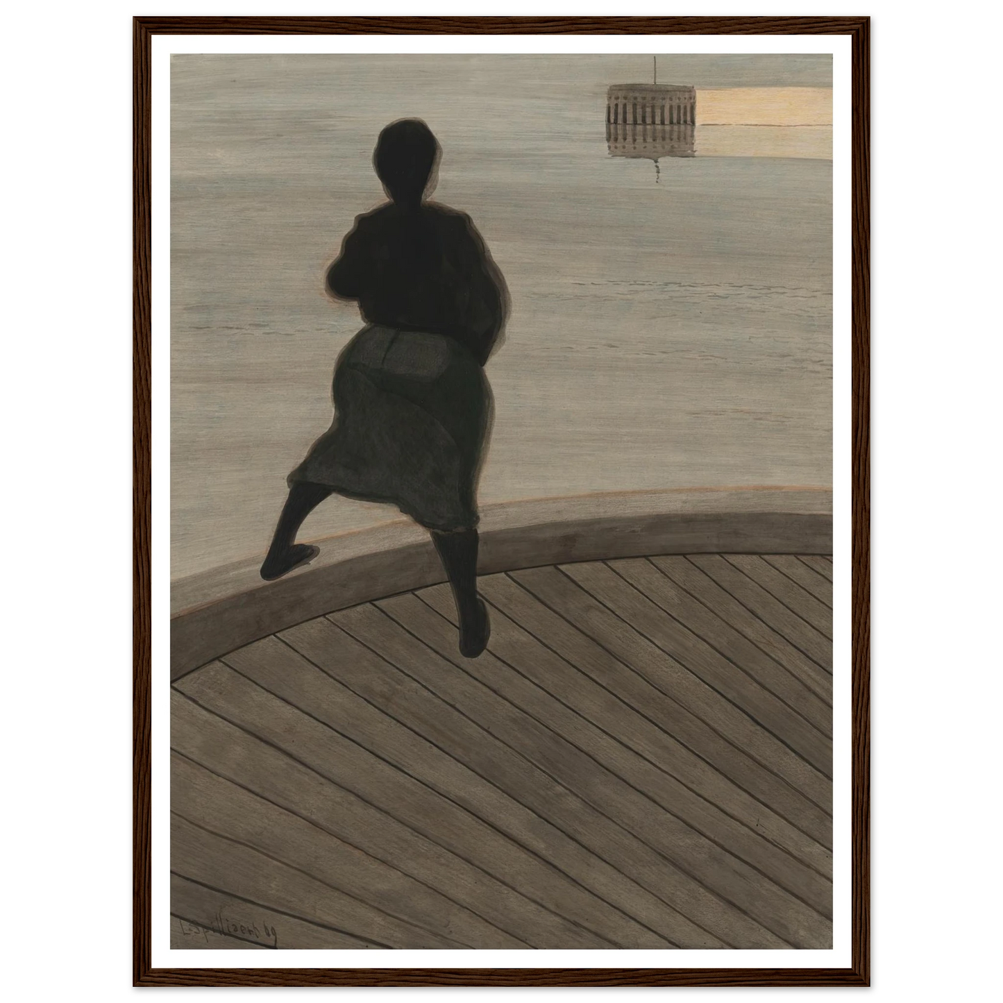 Femme de pêcheur sur le ponton (1909) Art Print | Leon Spilliaert-Quipham Collections