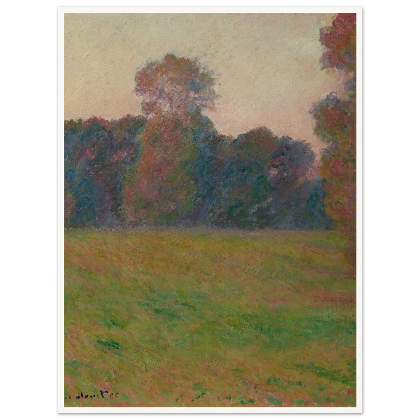 Prairie à Giverny (1886) Art Print | Claude Monet-Quipham Collections