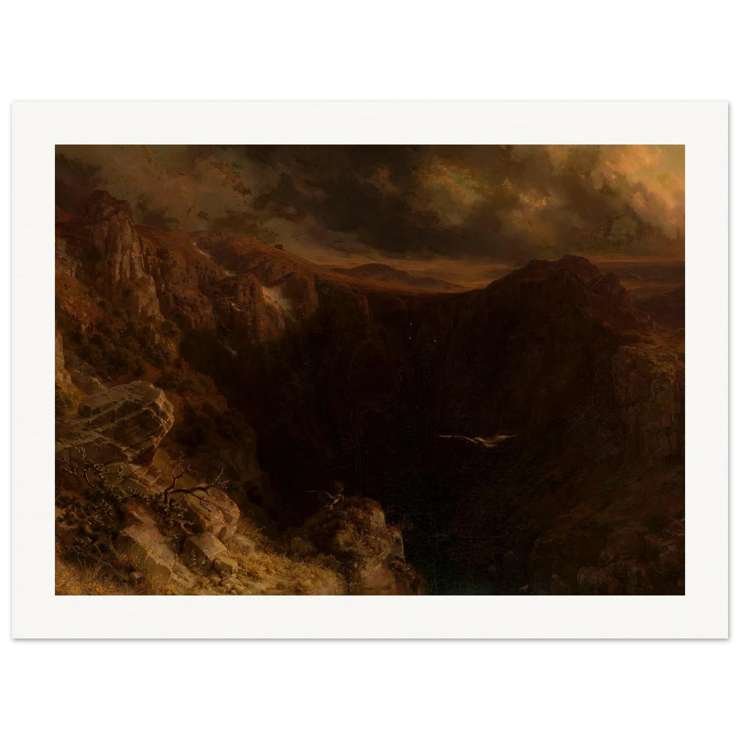 Evening in the mountains (1843) Art Print | August Behrendsen-Quipham Collections