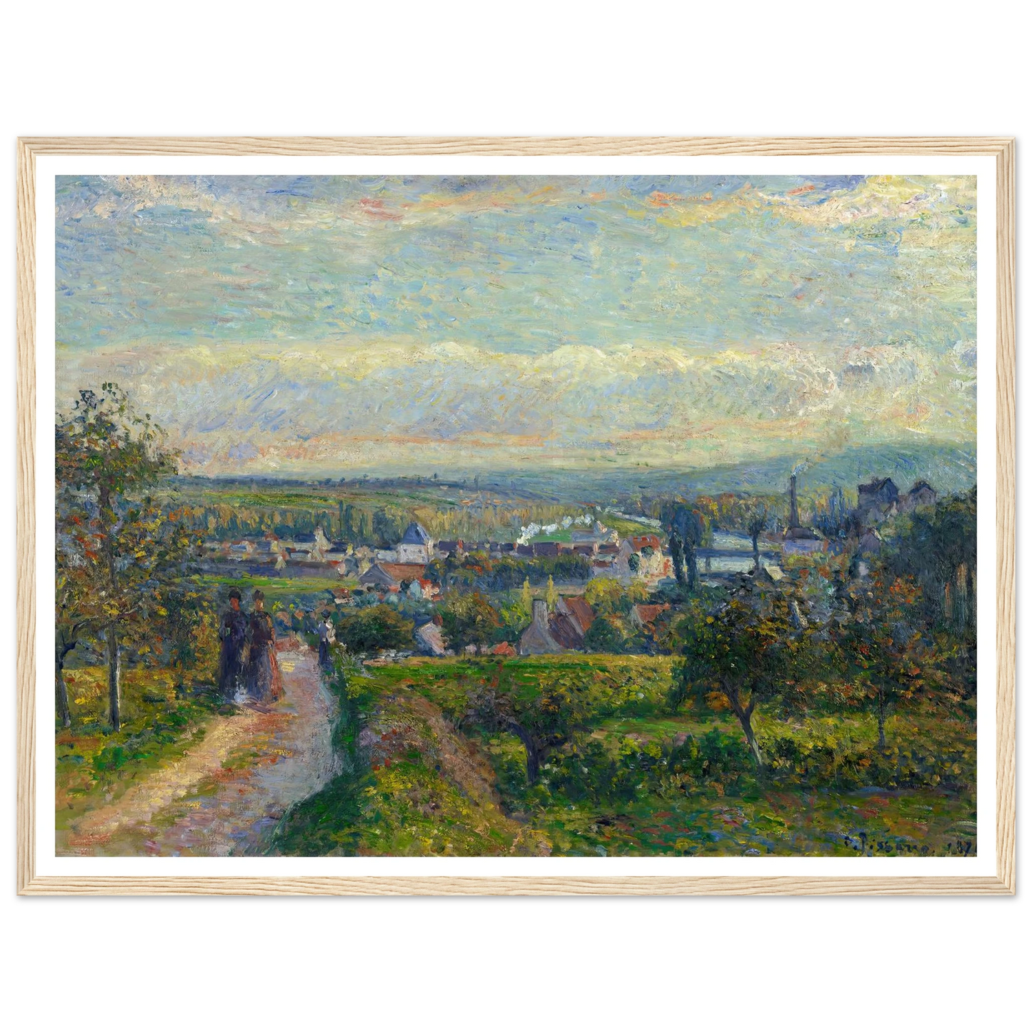 View of Saint-Ouen-l’Aumône (1876) Art Print | Camille Pissarro-Quipham Collections