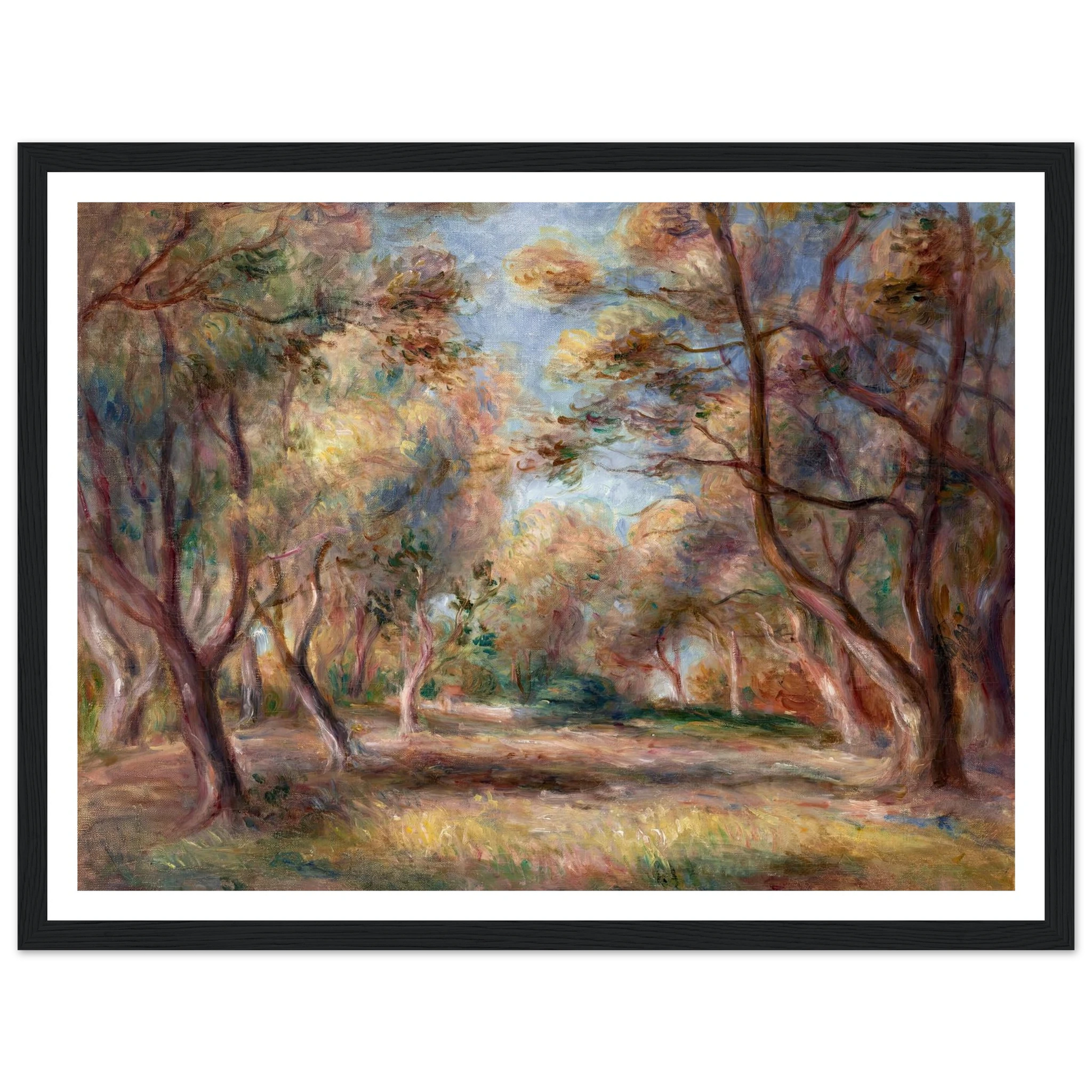 Les oliviers à Cagnes Art Print | Pierre Auguste Renoir-Quipham Collections