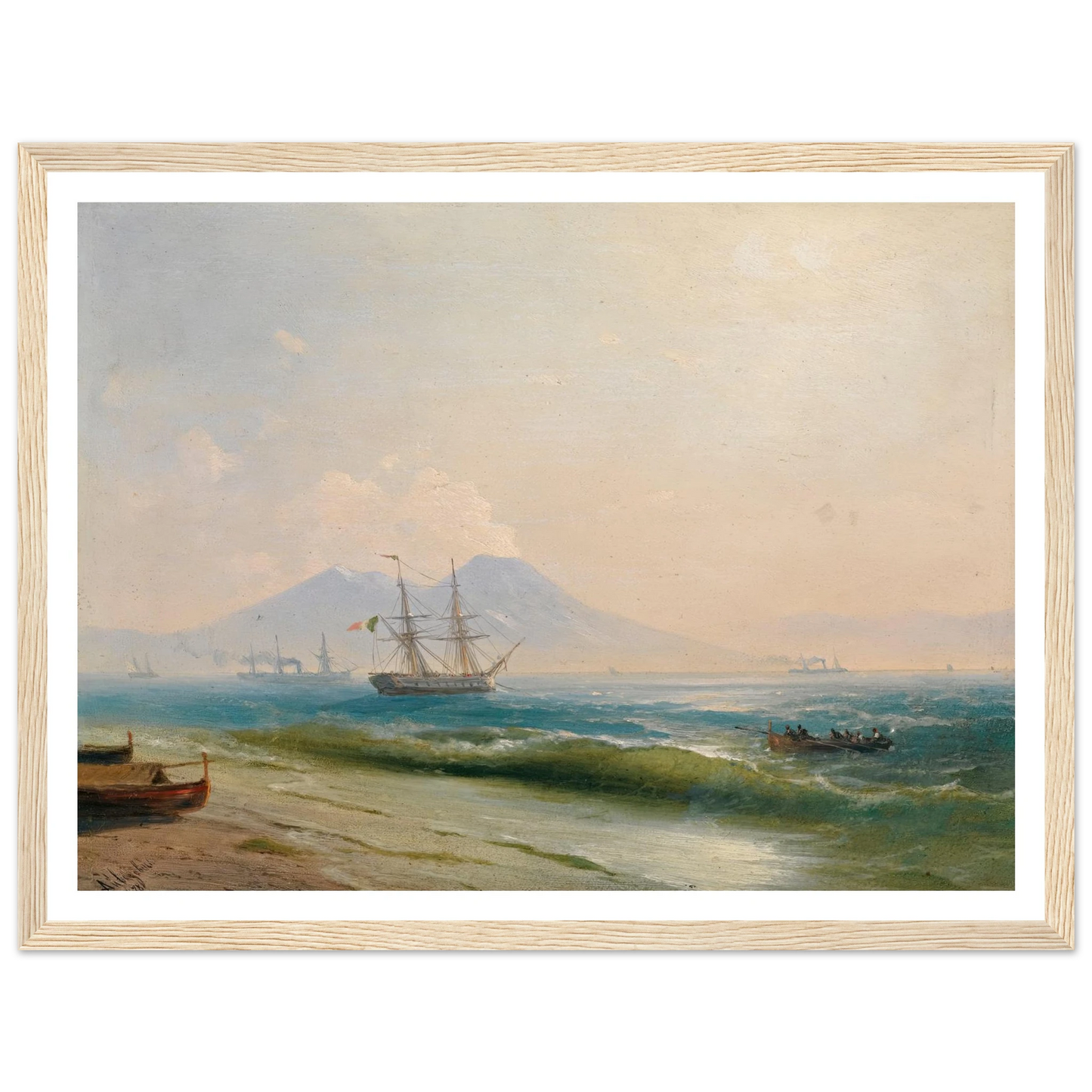 View Of Mount Vesuvius (1878) Art Print | Ivan Konstantinovich Aivazovsky-Quipham Collections
