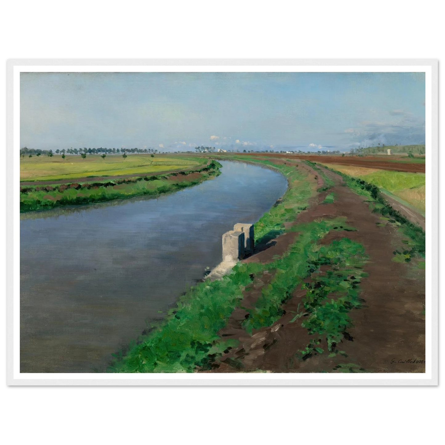 Banks of a Canal, near Naples (c.1872) Art Print | Gustave Caillebotte-Quipham Collections