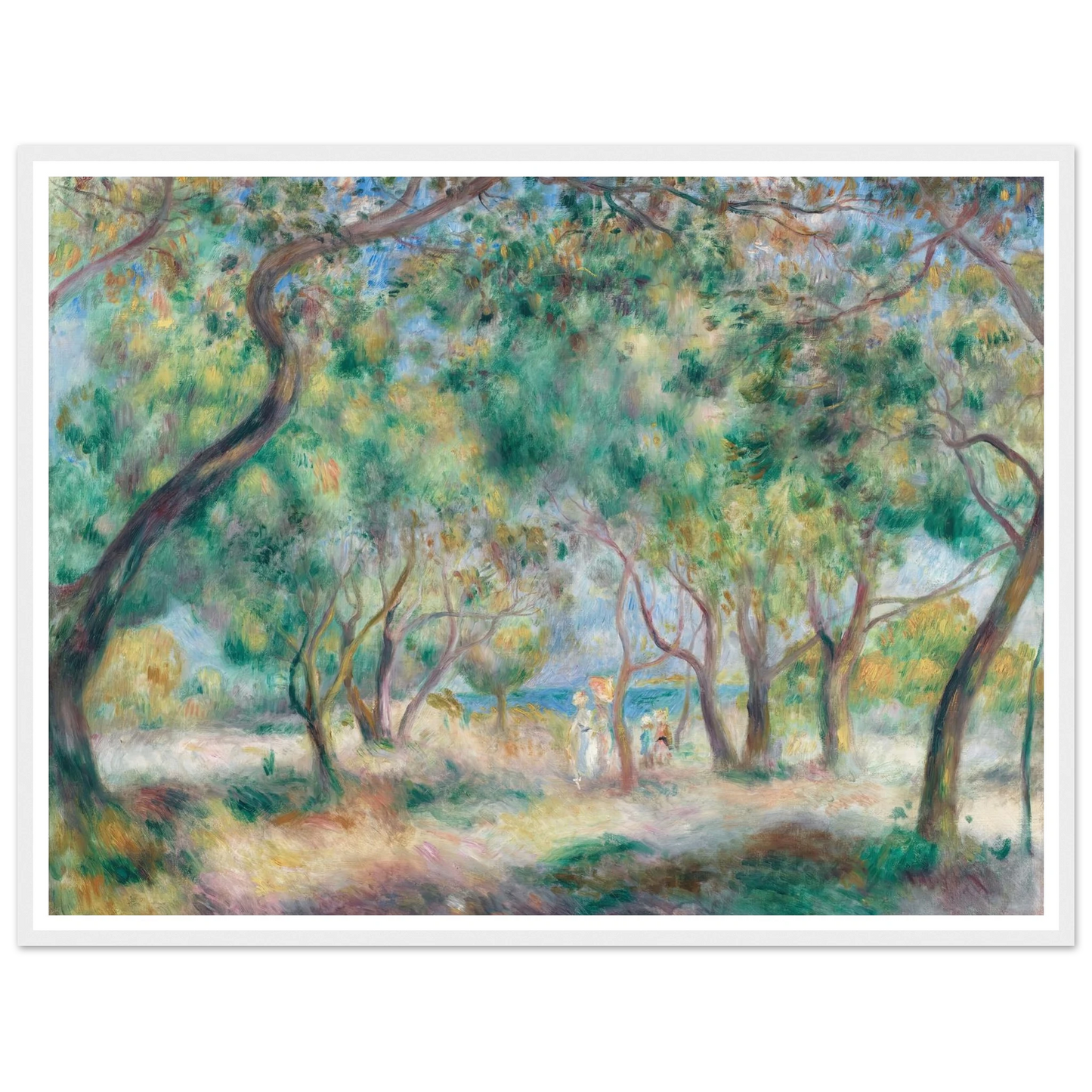La Promenade au bord de la mer (Le Bois de la Chaise Noirmoutier) (circa 1892) Art Print | Pierre Auguste Renoir-Quipham Collections