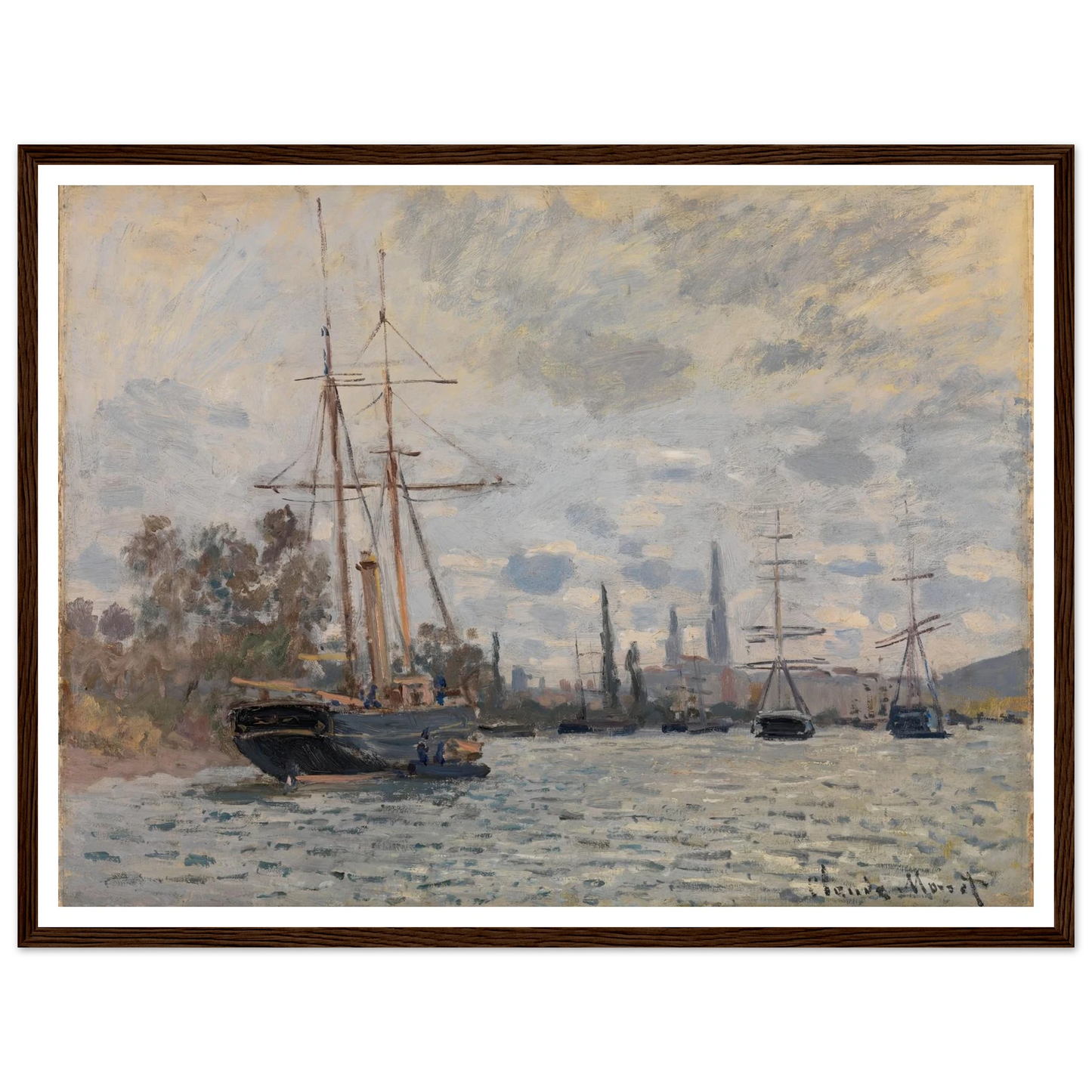 The Seine near Rouen (ca 1874) Art Print | Claude Monet-Quipham Collections