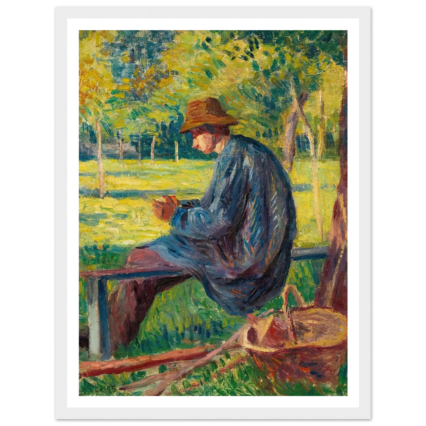 Ludovic Rodo Pissarro Dans Le Jardin De Son Père À Eragny (1895) Art Print | Maximilien Luce-Quipham Collections