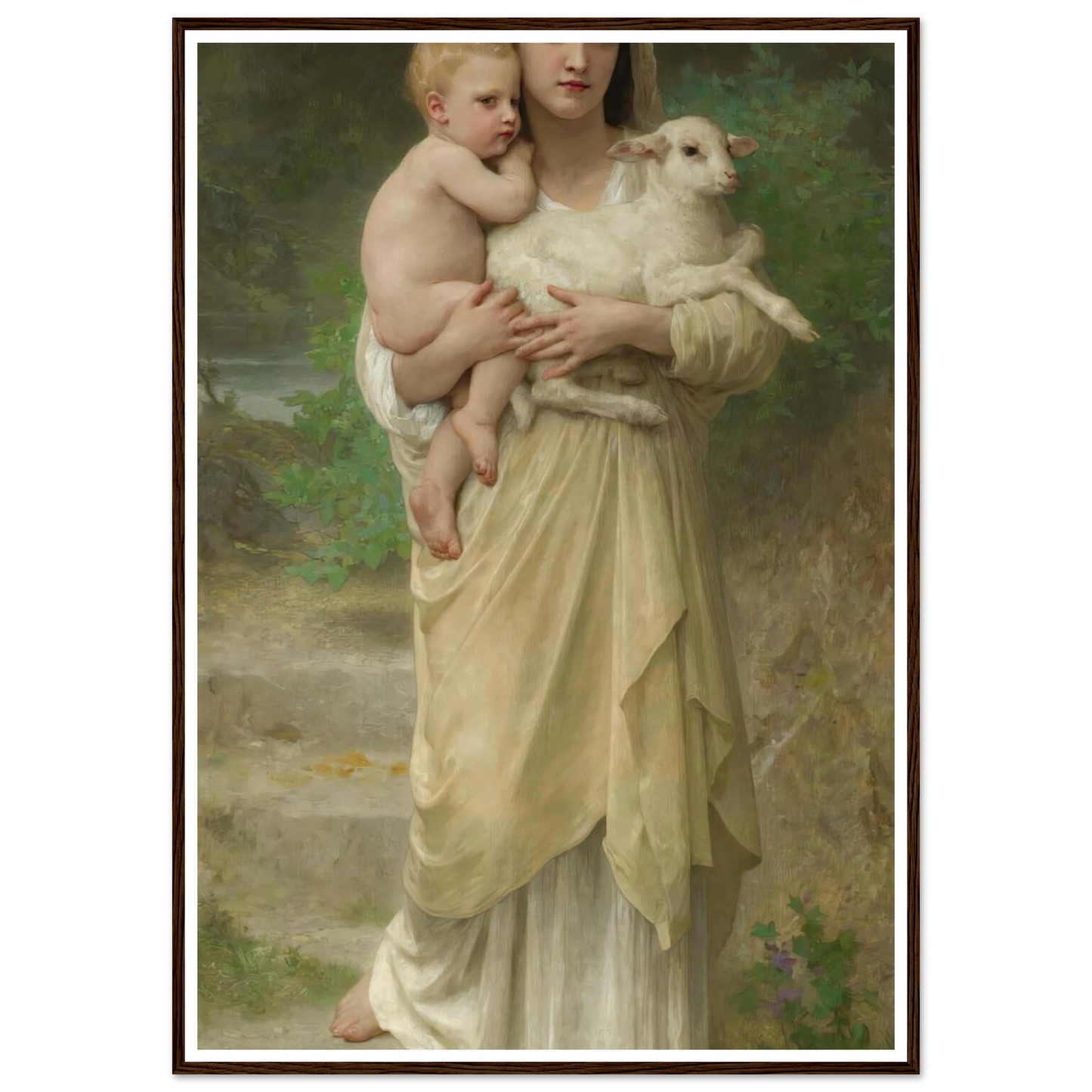 Les Agneaux (1897) Art Print | William Bouguereau-Quipham Collections