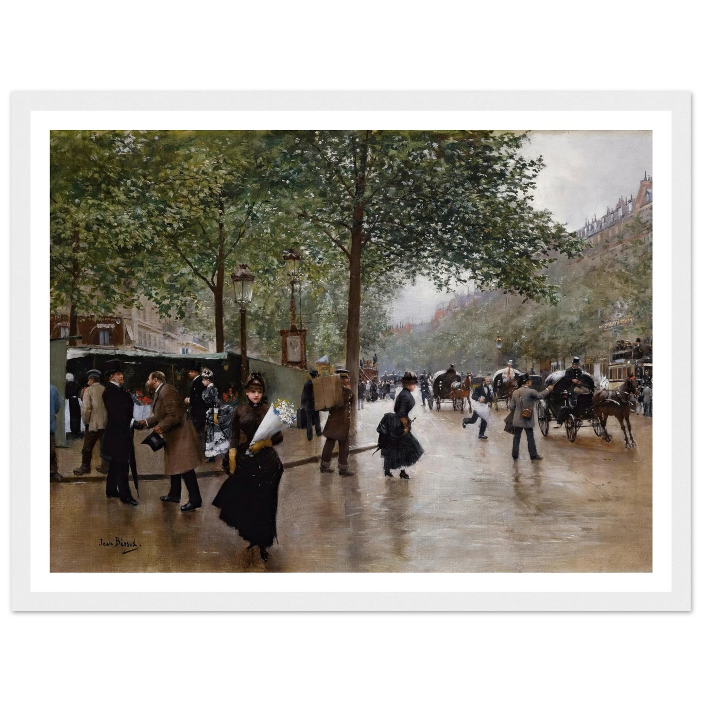 Sur Les Grands Boulevards Art Print | Jean Beraud-Quipham Collections