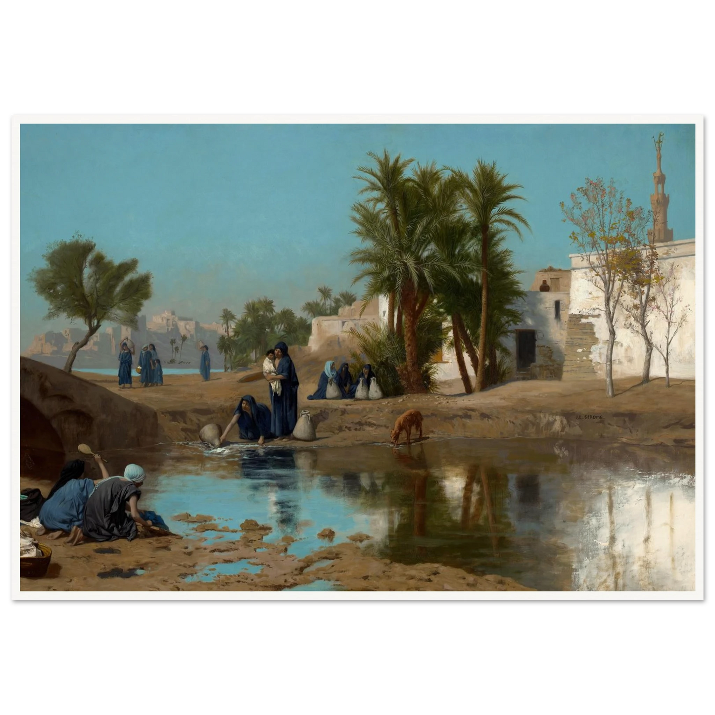 Fellah Women Drawing Water (c. 1873–75) Art Print | Jean Leon Gerome-Quipham Collections