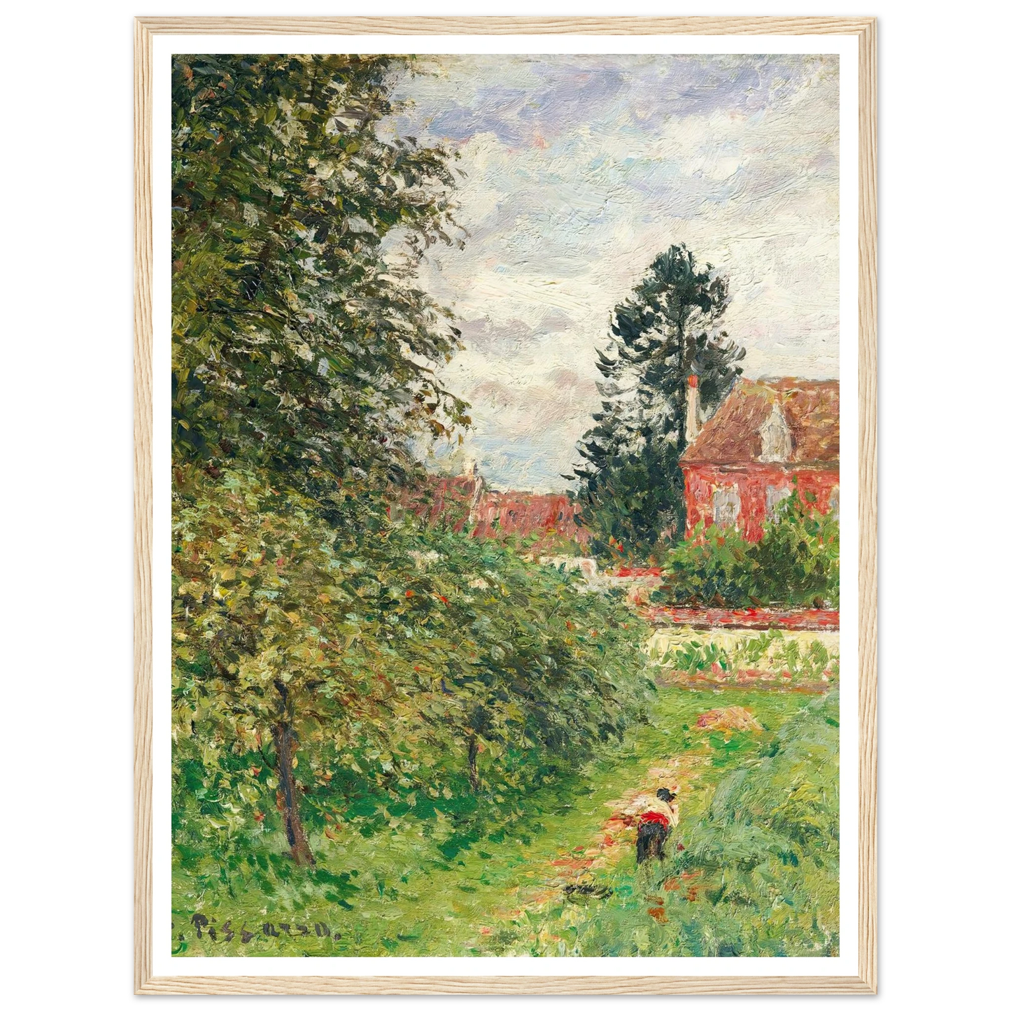 La Maison Des Anglais, Éragny (circa 1902) Art Print | Camille Pissarro-Quipham Collections