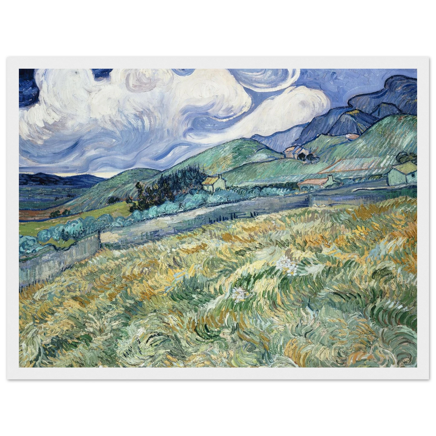 Landscape from Saint-Rémy (1889) Art Print | Vincent van Gogh-Quipham Collections