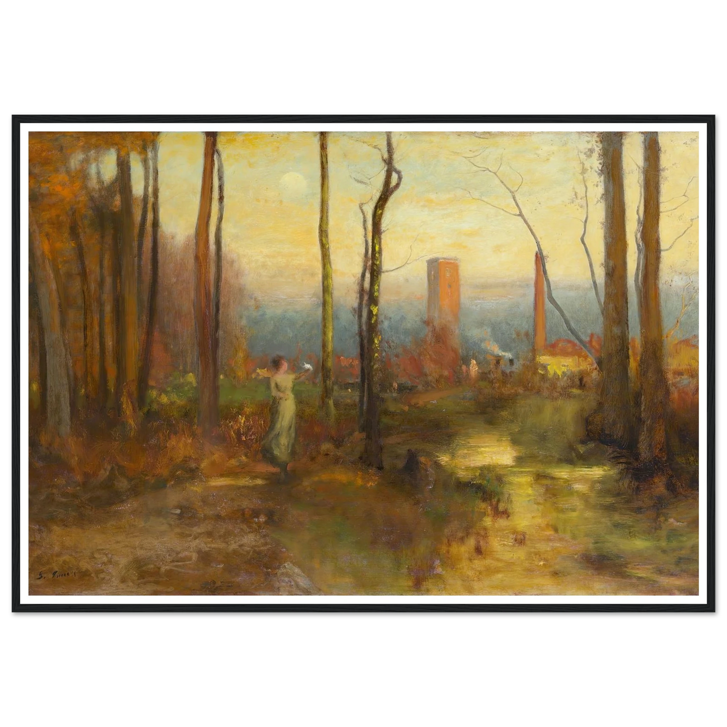 The Mill Stream, Montclair, New Jersey (c. 1888) Art Print | George Inness-Quipham Collections