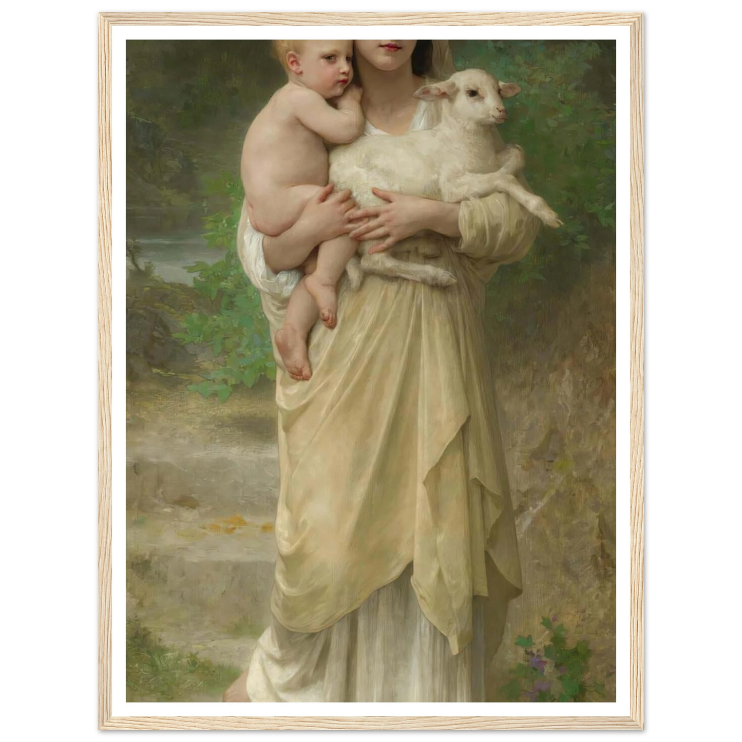 Les Agneaux (1897) Art Print | William Bouguereau-Quipham Collections