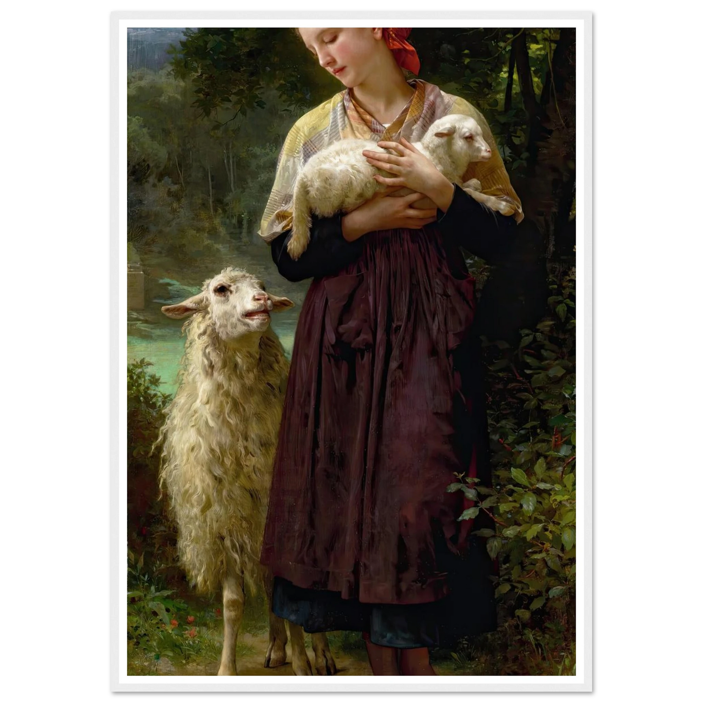 L’agneau Nouveau-Né (The Newborn Lamb) (1873) Art Print | William Bouguereau-Quipham Collections