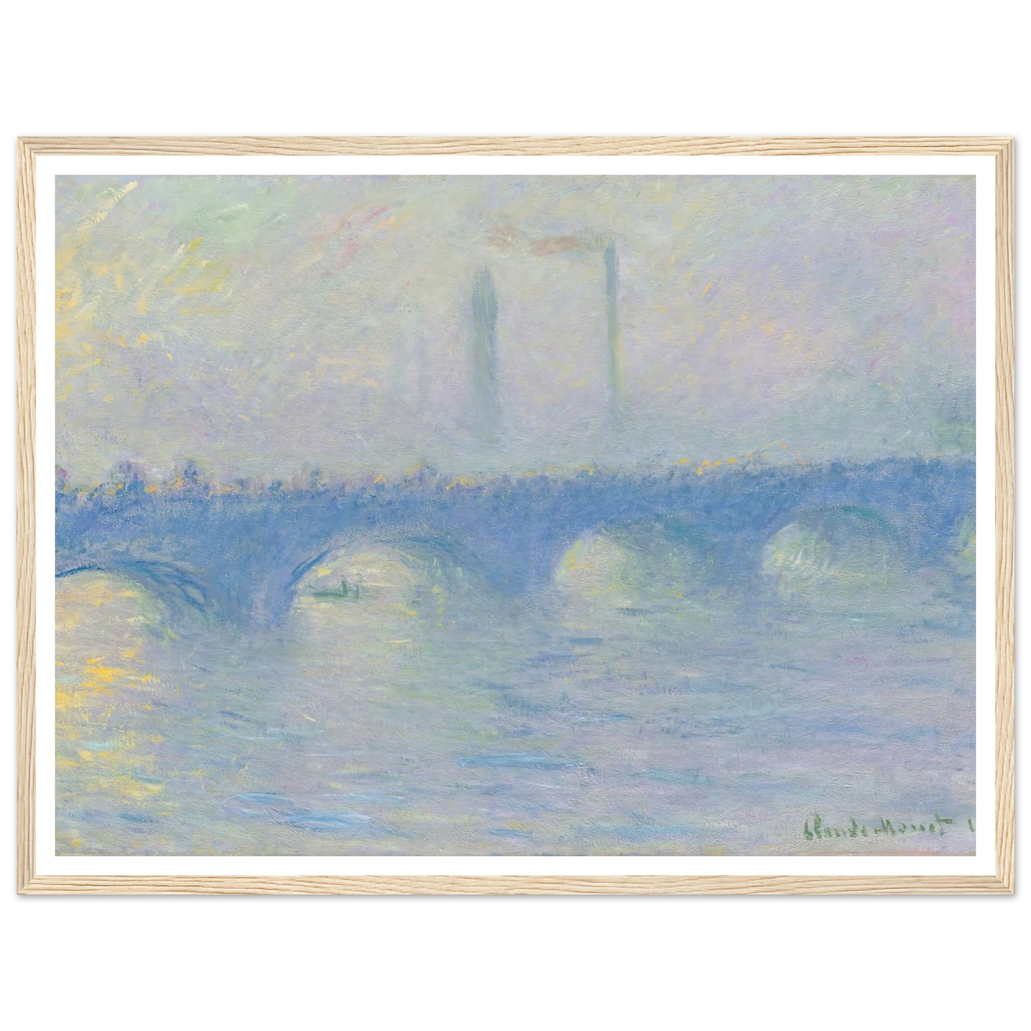 Waterloo Bridge, effet de brume (1904) Art Print | Claude Monet-Quipham Collections