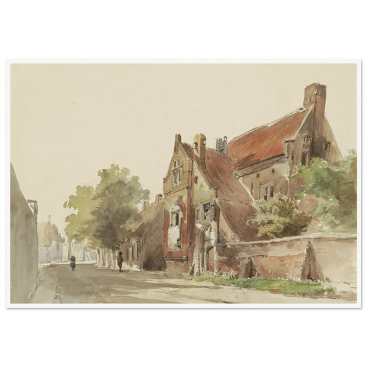 Het oude gasthuis te Hasselt (1861) Art Print | Cornelis Springer-Quipham Collections