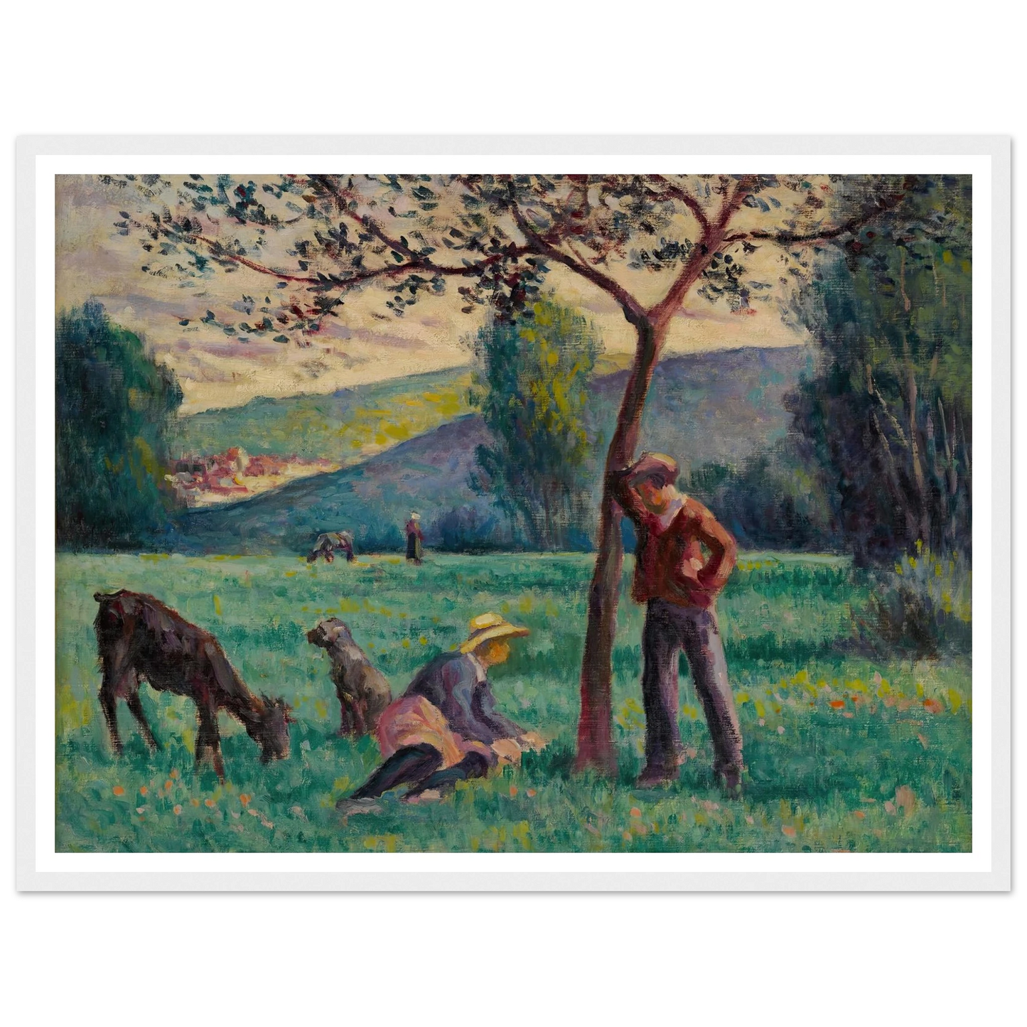 Bessy-cur-Cure, paysage au pommier Art Print | Maximilien Luce-Quipham Collections
