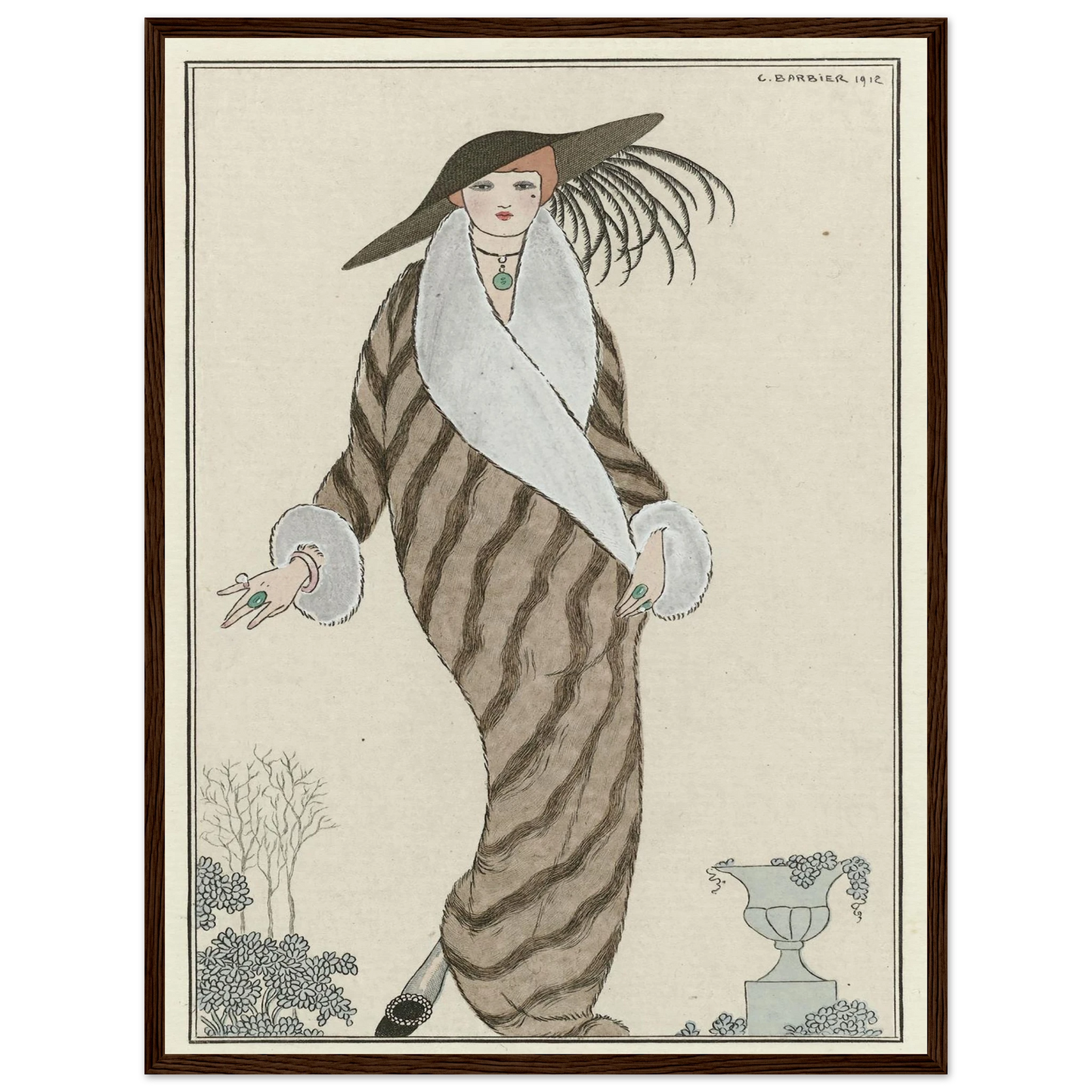 Manteau de Zibelin (1912) Art Print | George Barbier-Quipham Collections