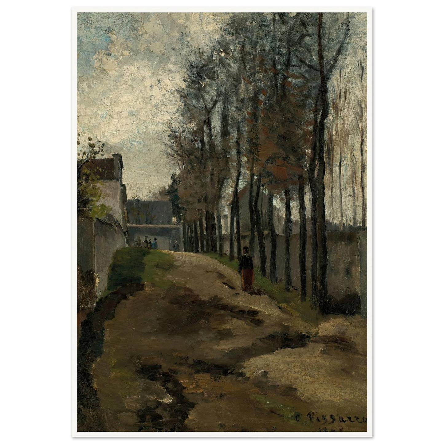 Le Chemin, paysage hivernal (1862) Art Print | Camille Pissarro-Quipham Collections