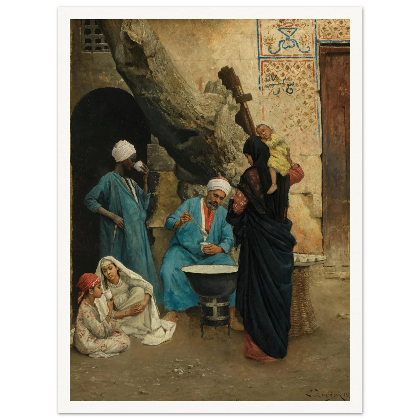 A Refreshing Drink (1891) Art Print | Ludwig Deutsch-Quipham Collections