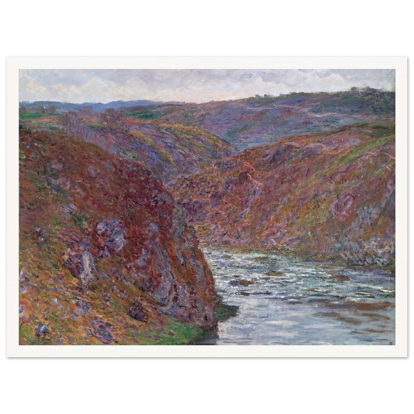 Valley of the Creuse (Gray Day) (1889) Art Print | Claude Monet-Quipham Collections