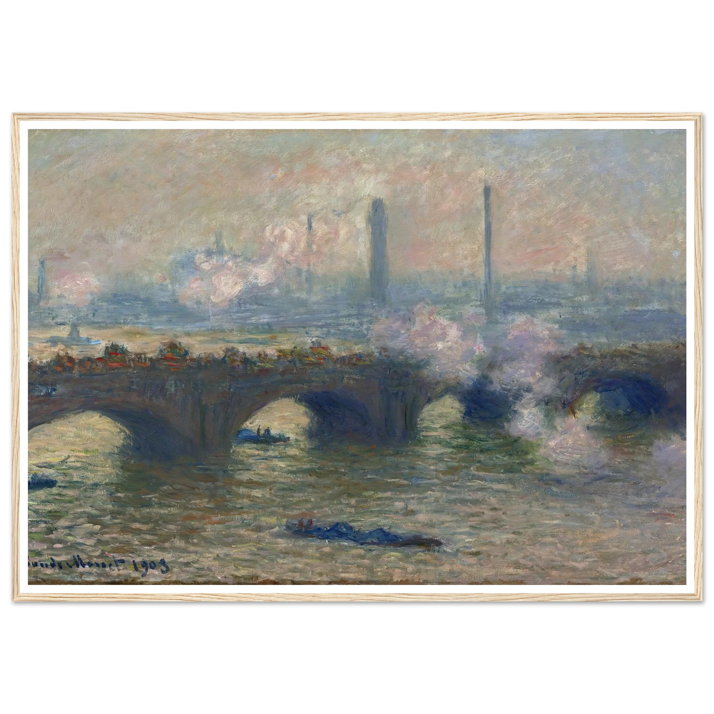 Waterloo Bridge,Gray Day (1903) Art Print | Claude Monet-Quipham Collections