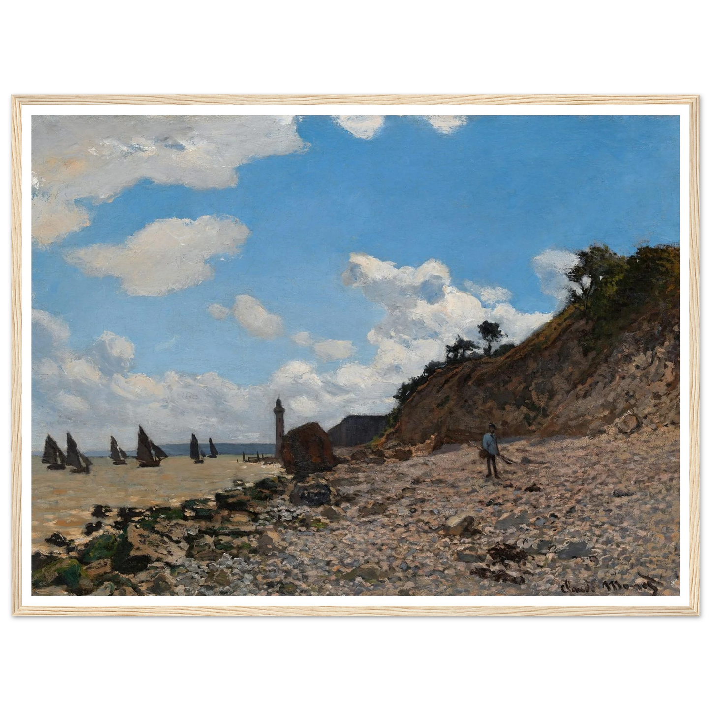 The Beach at Honfleur (1864-1866) Art Print | Claude Monet-Quipham Collections