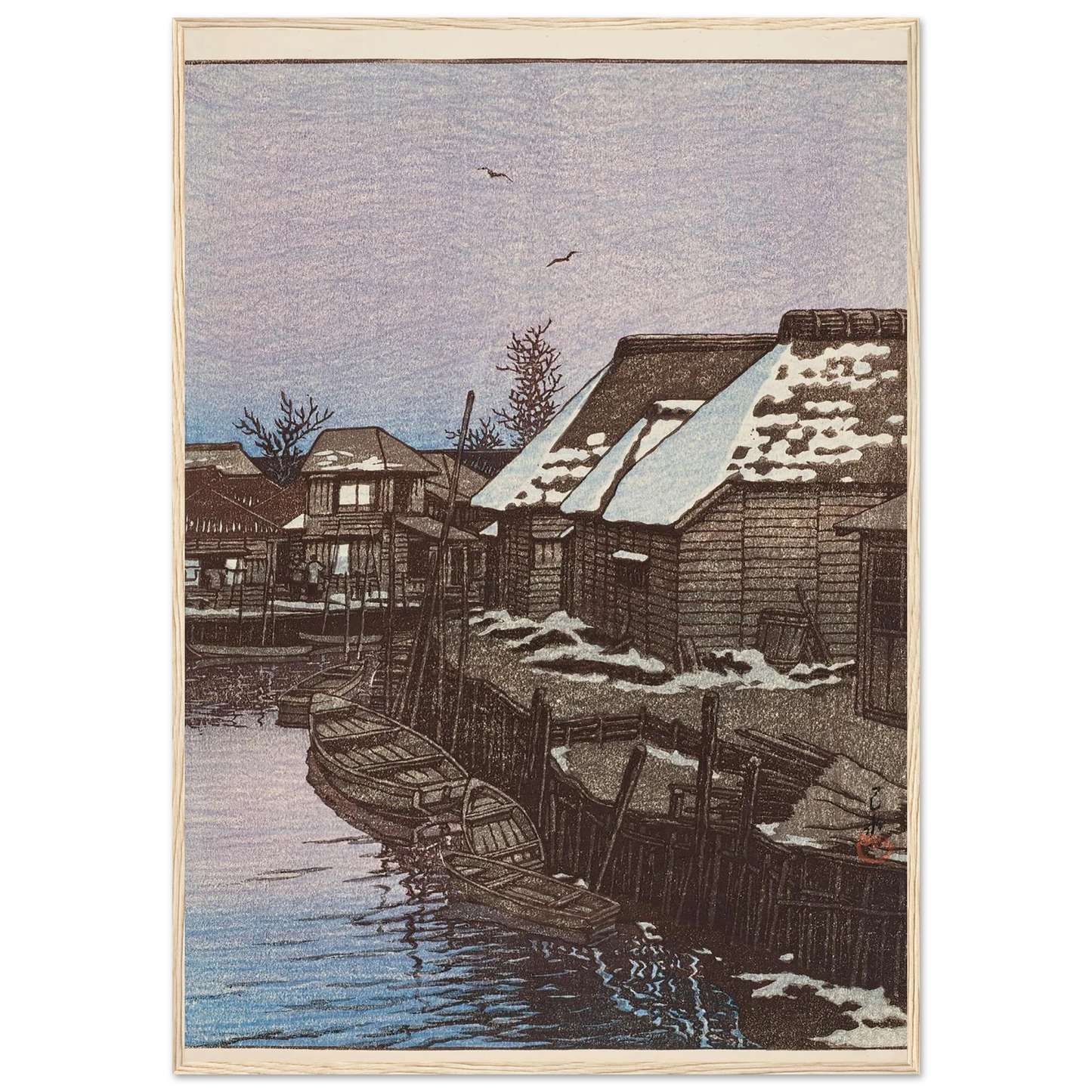 Urayasu no zansetsu (Lingering snow at Urayasu) (1932) Art Print | Kawase Hasui-Quipham Collections