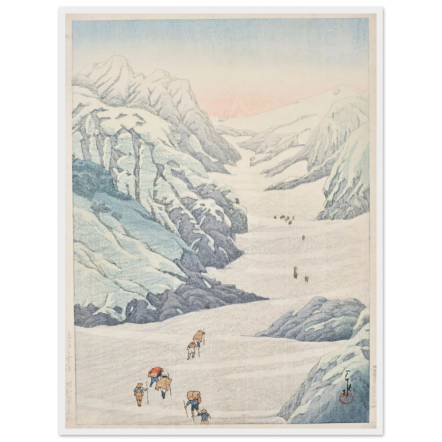 Shirouma no sekkei (Snow valley of Mount Shirouma) (1932) Art Print | Kawase Hasui-Quipham Collections