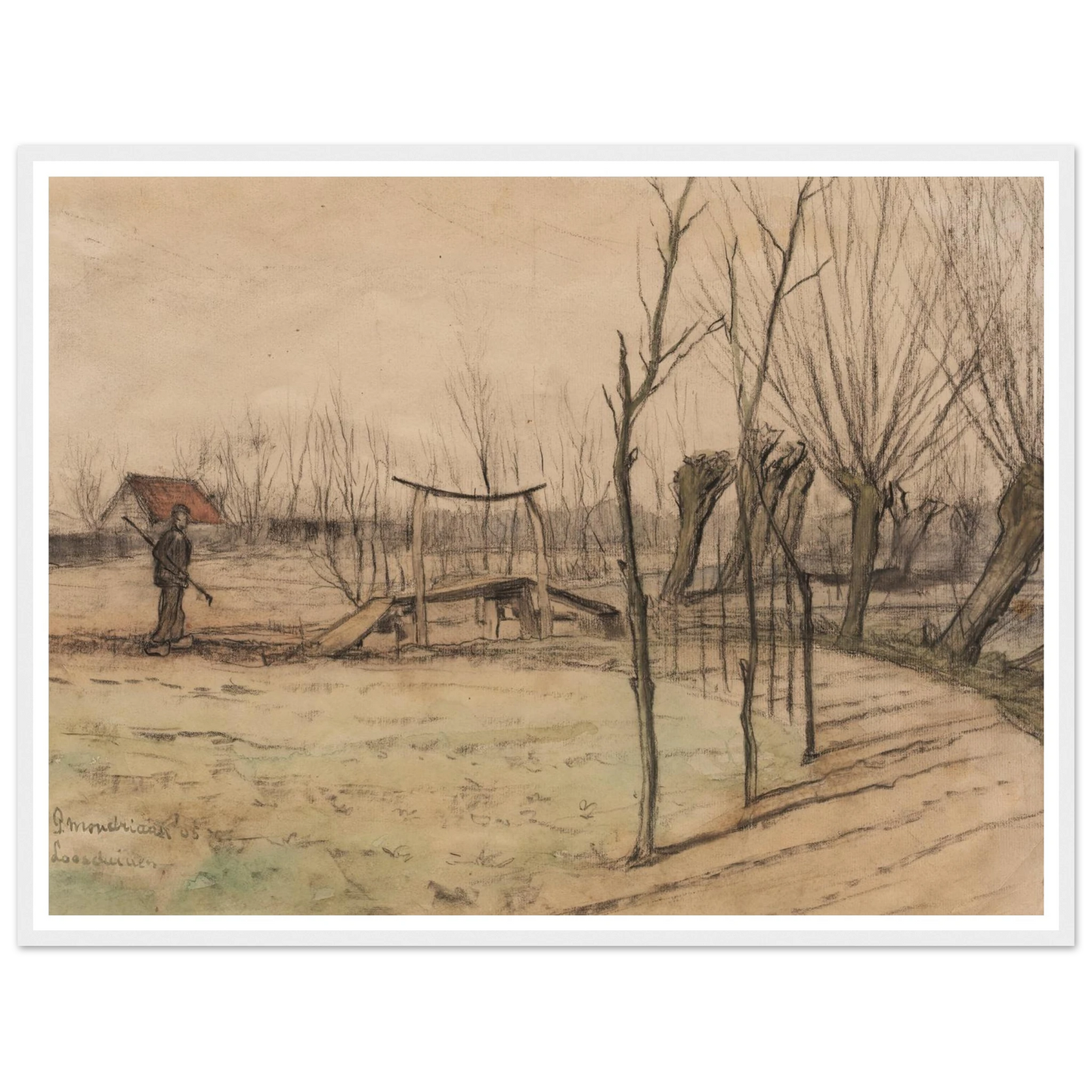 Landscape at Loosduinen (1905) Art Print | Piet Mondrian-Quipham Collections