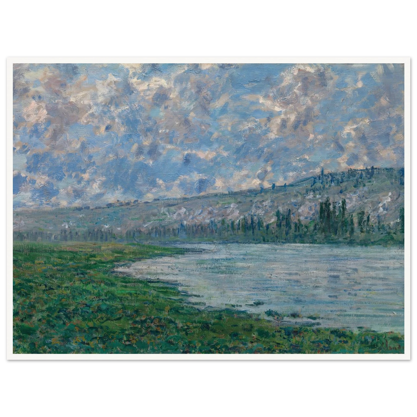 The Seine at Vétheuil (1880) Art Print | Claude Monet-Quipham Collections
