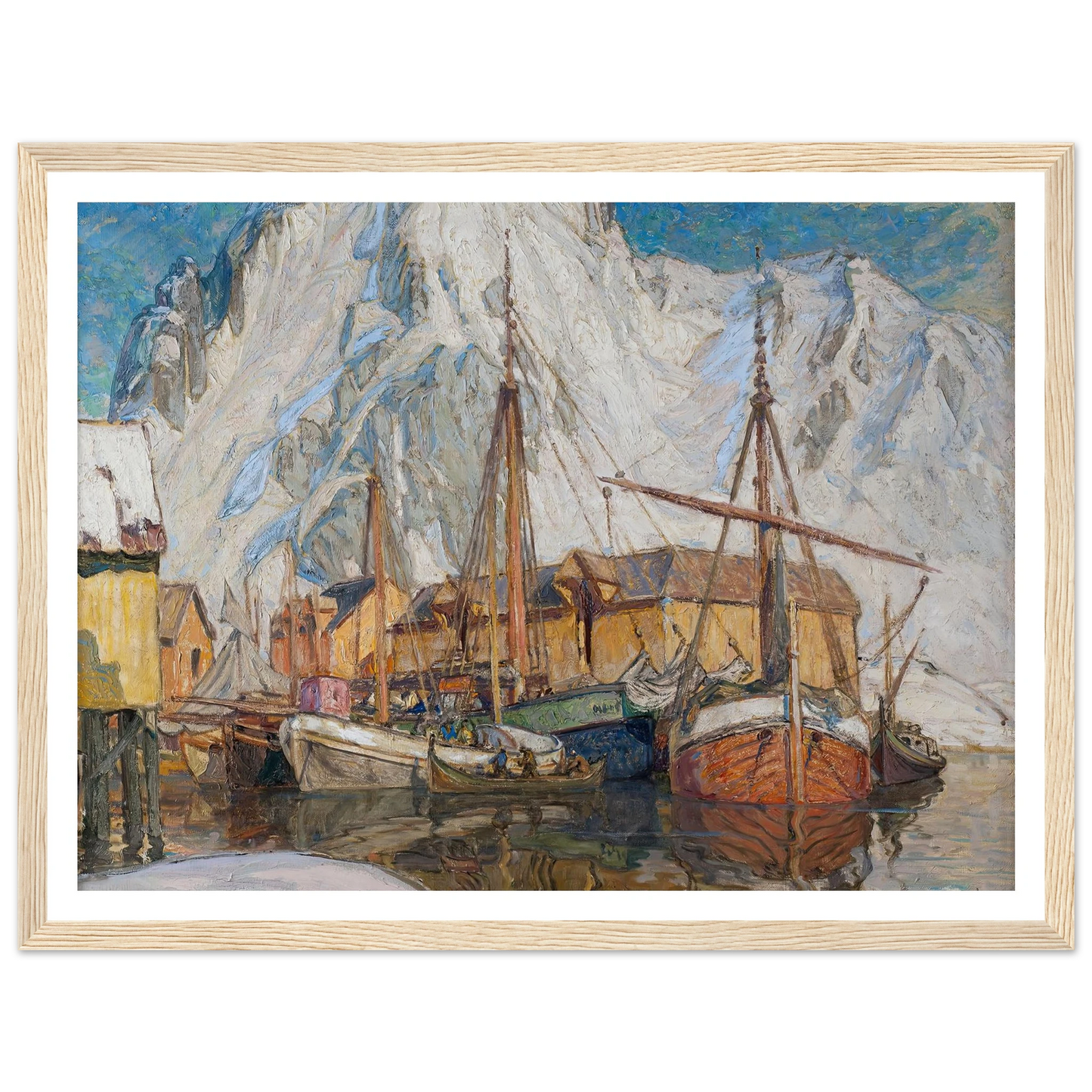 The Harbour at Svolvaer, Lofoten Art Print | Anna Boberg-Quipham Collections