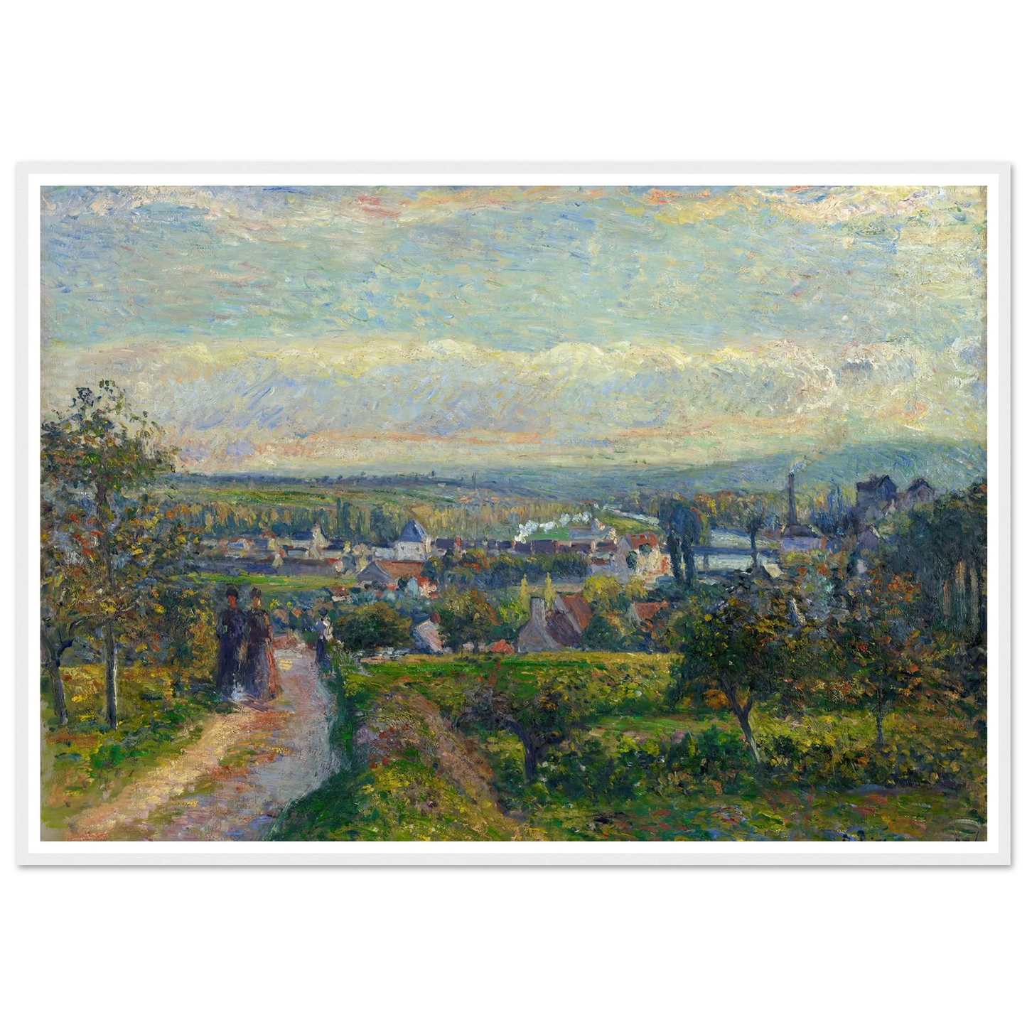 View of Saint-Ouen-l’Aumône (1876) Art Print | Camille Pissarro-Quipham Collections