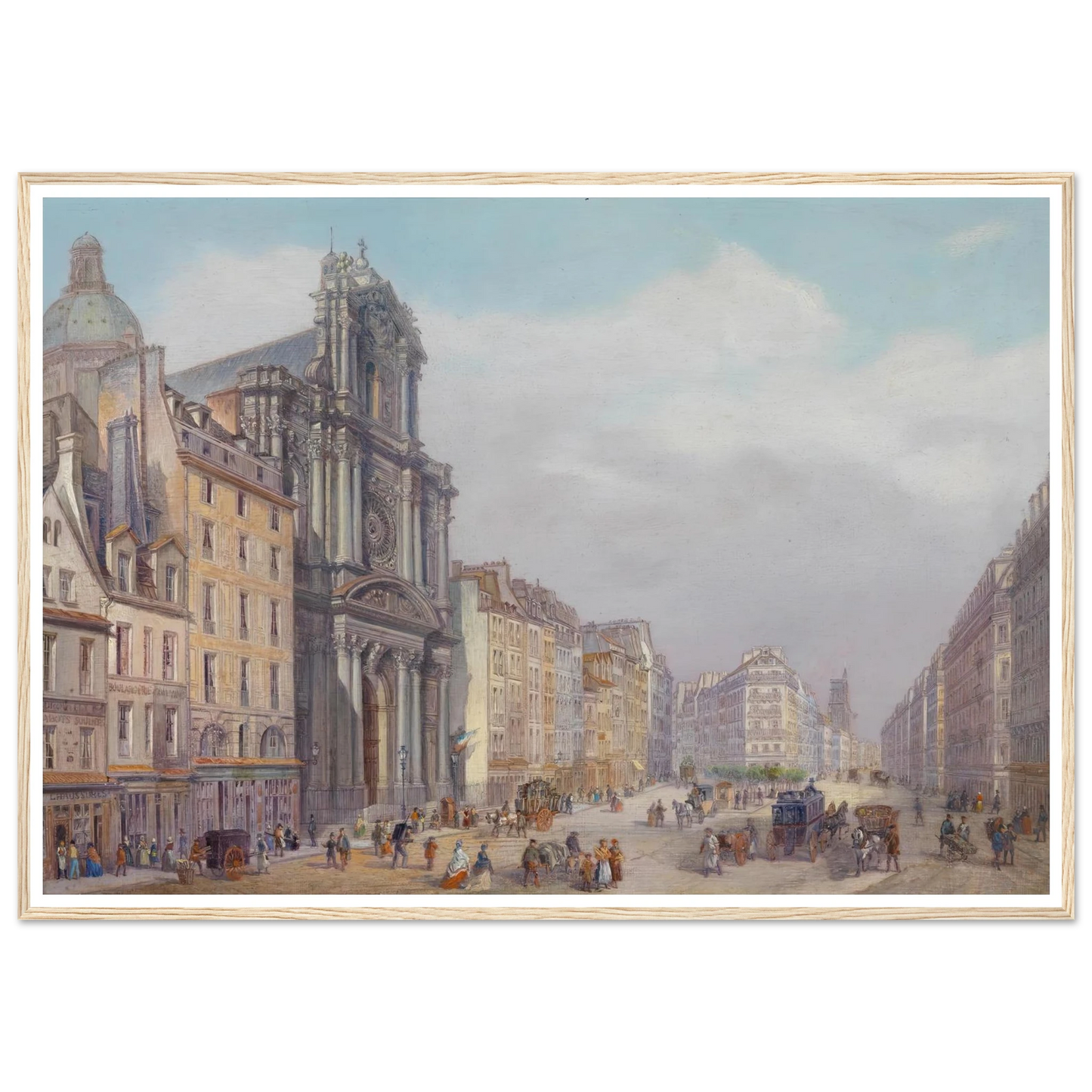 Paris Rue Saint Antoine Art Print | Carlo Bossoli-Quipham Collections