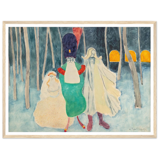 Mascarade. Léopold II, Napoléon et la bouquetière (1906) Art Print | Leon Spilliaert-Quipham Collections