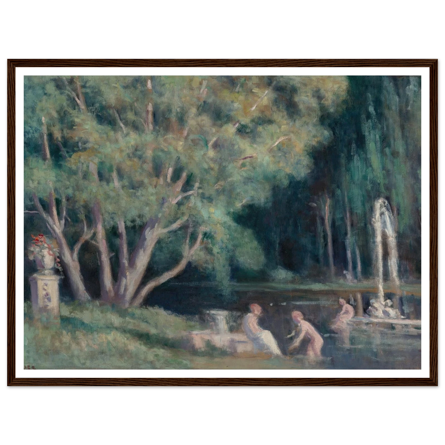 Les baigneurs au jet d’eau Art Print | Maximilien Luce-Quipham Collections