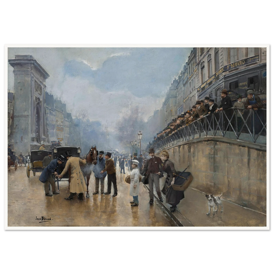 L’accident; Porte Saint-Denis Art Print | Jean Beraud-Quipham Collections