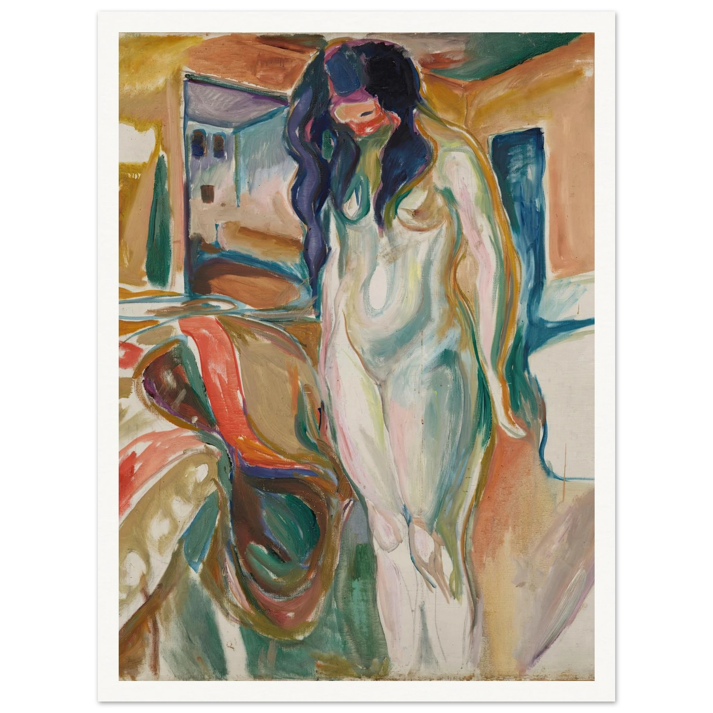 Model by the Wicker Chair (1919–21) Art Print | Edvard Munch-Quipham Collections