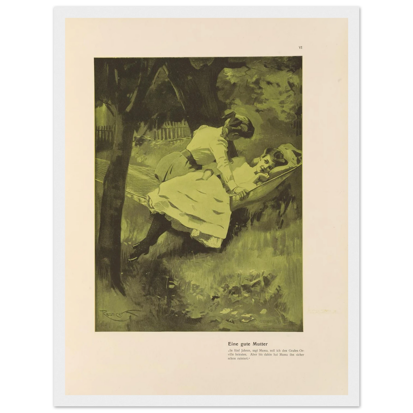 Eine gute Mutter (1908) Art Print | Ferdinand Freiherr von Reznicek-Quipham Collections