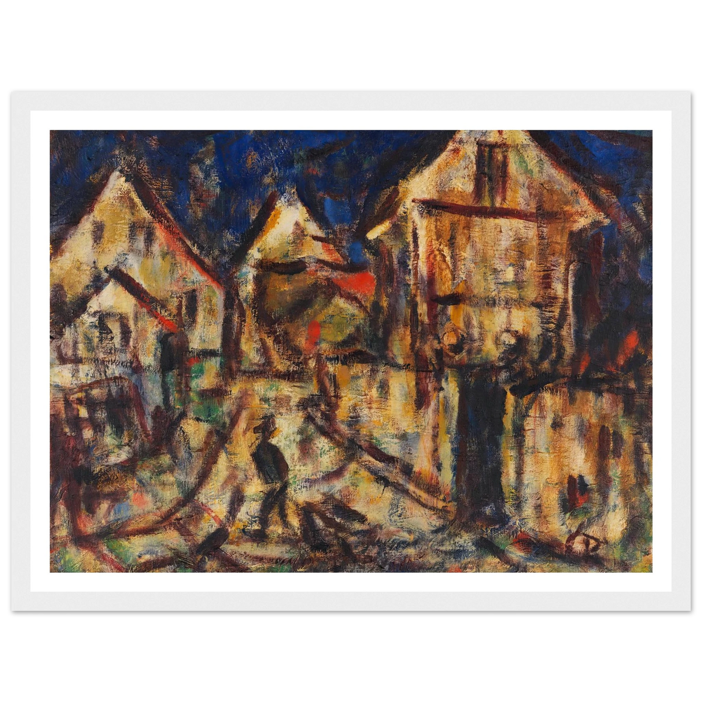 Häuser in Soest (1918) Art Print | Christian Rohlfs-Quipham Collections