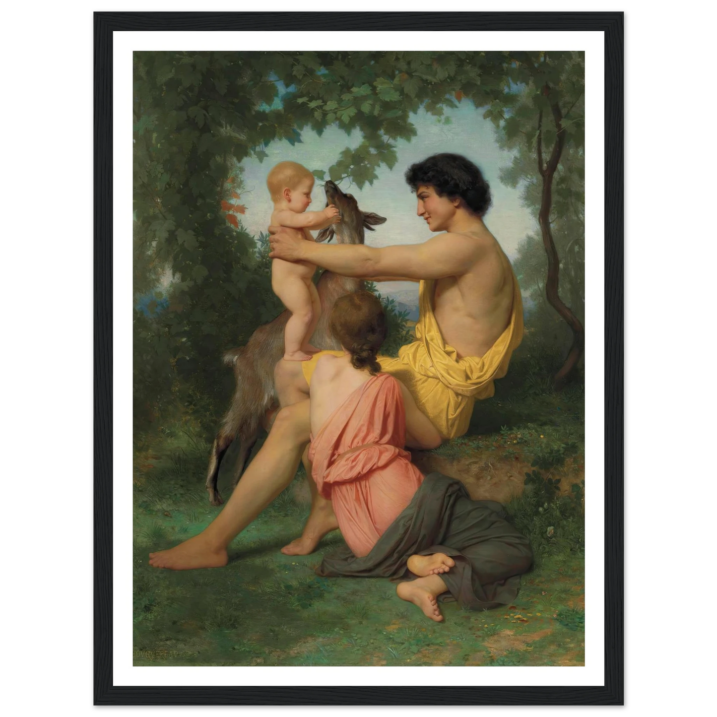Idylle; famille antique Art Print | William Bouguereau-Quipham Collections