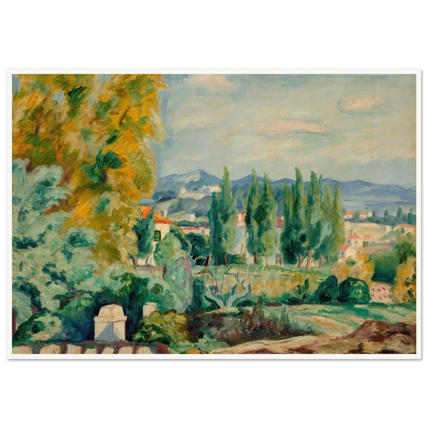 Paysage d’automne aux environs de Saint-Tropez (1922) Art Print | Henri Manguin-Quipham Collections