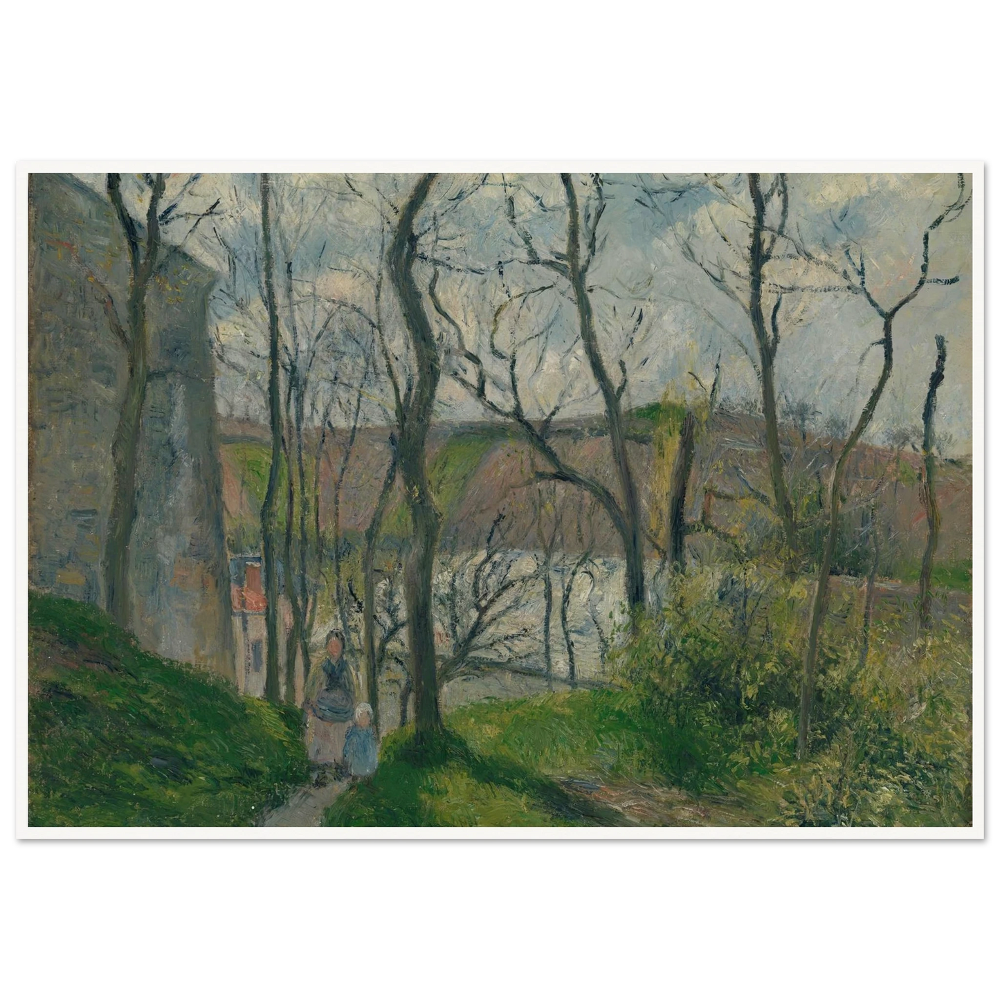 The ‘Royal Palace’ at the Hermitage, Pontoise (1879) Art Print | Camille Pissarro-Quipham Collections