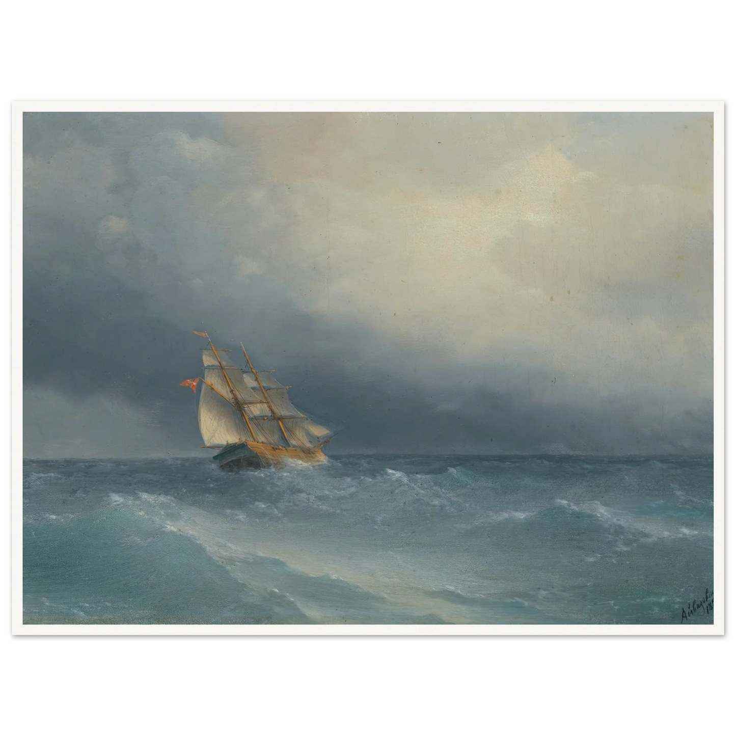 The Lifting Storm (1880) Art Print | Ivan Konstantinovich Aivazovsky-Quipham Collections