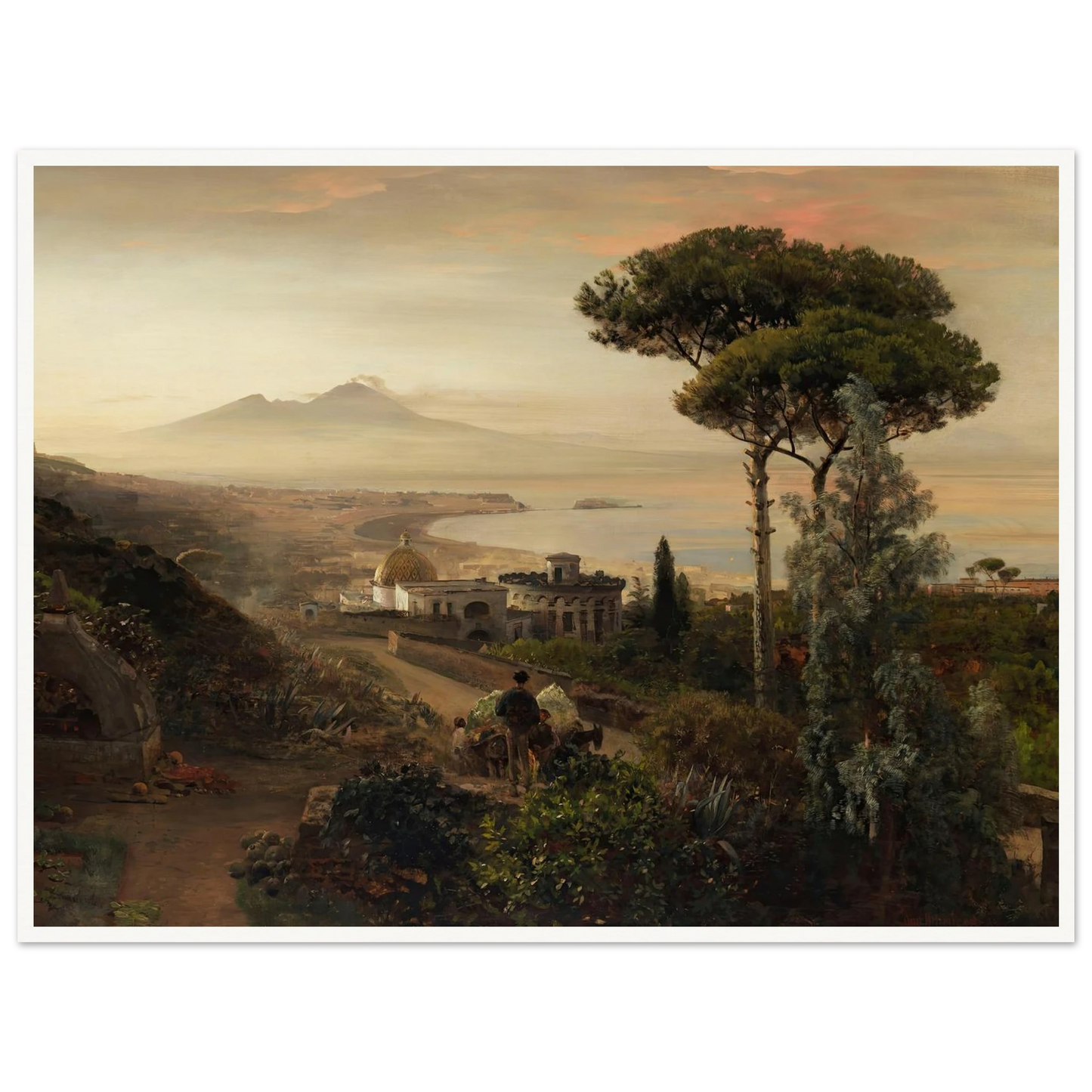 Blick auf den Vesuv (1884) Art Print | Oswald Achenbach-Quipham Collections